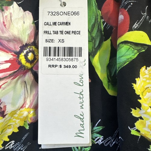 Camilla “ Call Me Carmen” Frill Tab Tie One Piece Swimwear Size XS RRP $349 - Picture 6 of 7