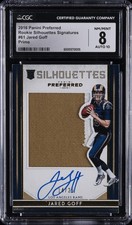 2016 PANINI PREFERRED SILHOUETTES #61 JARED GOFF ROOKIE RC /25 CGC 8 AUTO 10