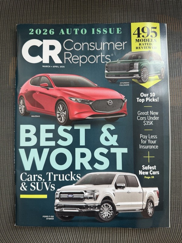 Consumer Reports Magazine March/APRIL 2026 - ANNUAL AUTO ISSUE BEST & WORST