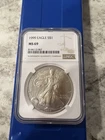 1999 $1 American Silver Eagle NGC MS69 Classic Brown Label