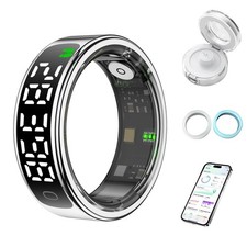 Smart Health Ring for Women Men, Smart Ring Fitness Tracker for iOS Android, ...