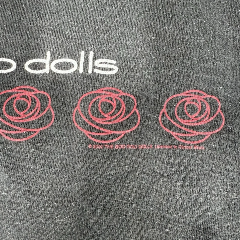 VTG The Goo Goo Dolls Gutterflower Shirt Mens (M/L) Black Y2K Cinder Block - Image 3 of 4