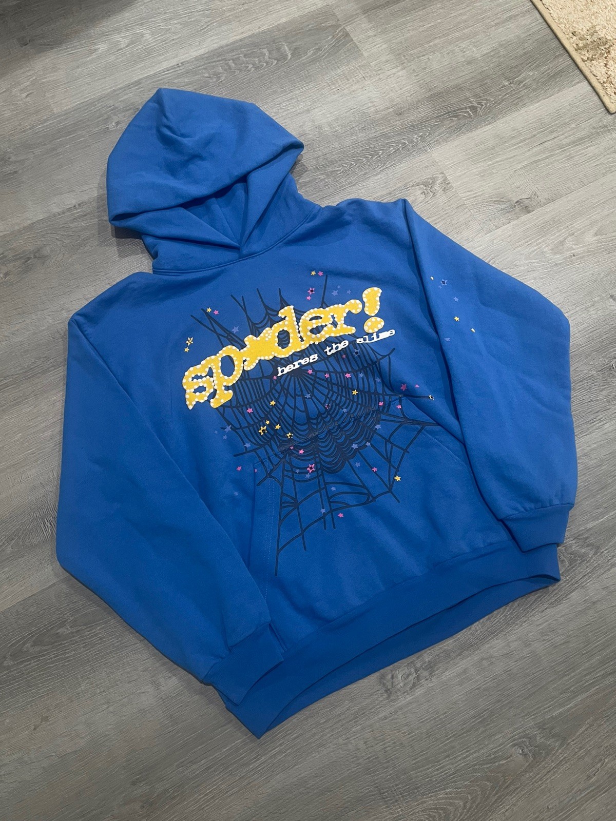 Sp5der TC Hoodie Blue - Size L