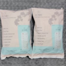 Two Zomee 100CT Breastmilk Storage Bags 8oz/240ml BPA Free Double Ziplock Seal