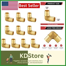 10-Pack 1-Inch Brass PEX Elbow Fittings – Durable, Certified, Corrosion-Resis...