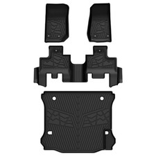 LASFIT TPE Car Floor Mats Floor Liners & Cargo Mat for 2014-2018 Jeep Wrangler