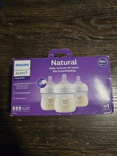 Philips Avent 3pk Natural Baby Bottle with Natural Response Nipple - Clear - 4oz