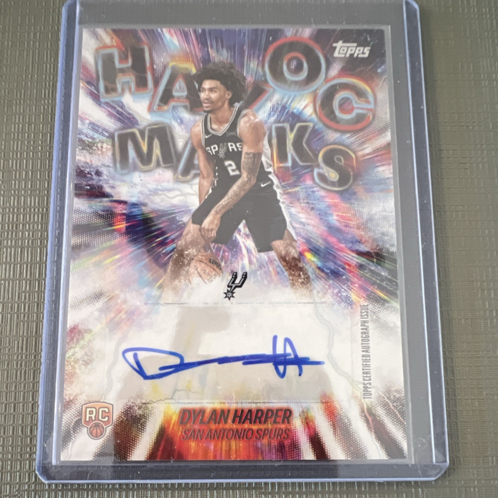 Topps 2025-26 Havoc Marks Dylan Harper Rookie Autograph Insert Spurs Card HM-DH