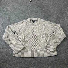 PENDLETON Fisherman Wool Sweater Women's Size S Gray