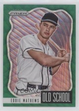 2021 Panini Prizm Old School Green Wave Prizm Eddie Mathews #OS-4 HOF 0md9