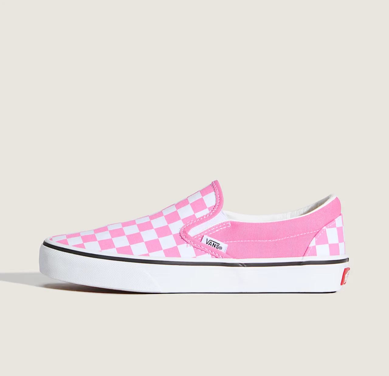 Vans Classic Slip-On Unisex Shoes in White and Pink All Sizes