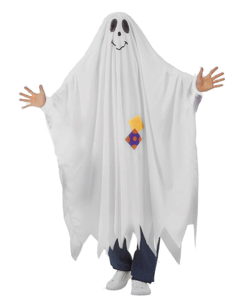 Costume Fantasma Adulti Unisex Friendly Lenzuola Stile Comico Halloween