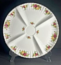 Royal Albert Old Country Roses Chip No Dip Divided Platter 14.5” BEAUTIFUL
