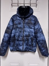 Abercrombie Fitch Kids Fleece Lined Blue Puffer Coat, Winter Jacket Sz 15-16