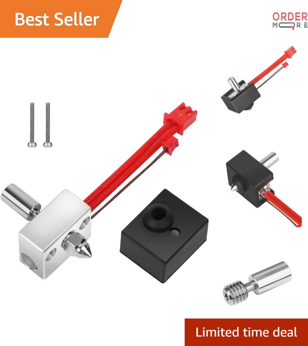 3D Printer Heater Block Kit Copper Nozzle Titanium Heatbreak for Ender S1 Pro