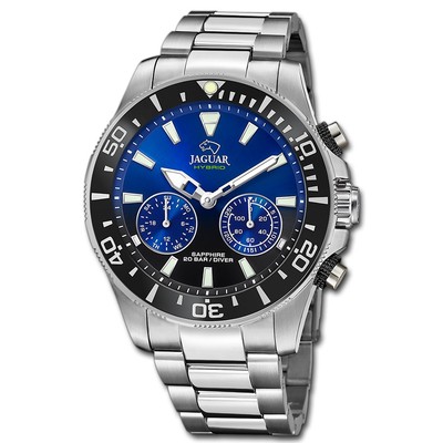 Jaguar Herrenuhr Edelstahl silber Jaguar Connected Armbanduhr UJ888/6