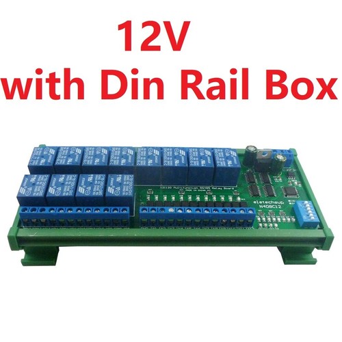 2 x12ch Digital IO UART RS485 Relay Module Modbus RTU DIN35 C45 Rail Box PLC PTZ - Picture 18 of 20