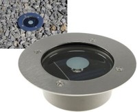 Chilitec Solar Led Bodenstrahler Boden Einbau Strahler Rund ØXh 12X4Cm IP44 Ed