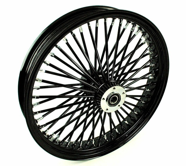 21 3.5 52 Mammoth Fat Spoke Black Front Wheel Rim Dual Disc 0007