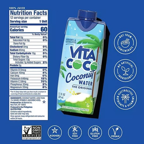 Vita Coco Coconut Water (11.1 fl. oz., 18 pk.) Fast Ship - Picture 7 of 7
