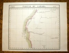 Part Of The Sahara Desert Geographic Map Original Vandermaelen 1827 MAP