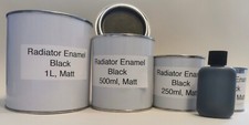 BLACK MATT RADIATOR PAINT Heat Resistant Brushing Enamel Free Postage