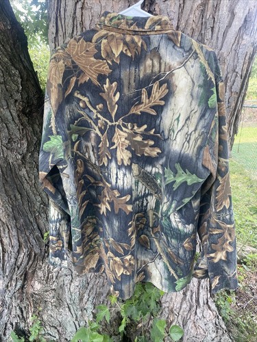 Vintage Ideal Brand Camo HUNTING Long Sleeve Button Shirt Size XL MADE IN USA - Picture 4 of 5