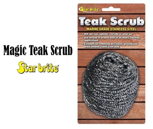 Starbrite Teak Care Kit w/ Magic Teak Scrub BUNDLE Marine Home Heavy Cleaning - Picture 10 of 10