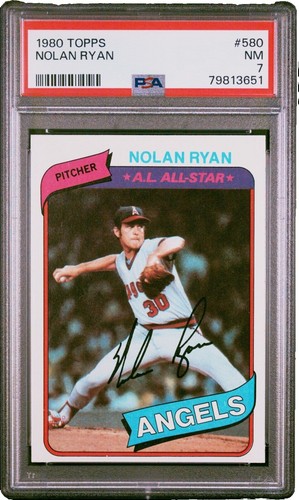 1980 Topps Baseball #580 Nolan Ryan PSA 7 Nicely Centered | eBay
