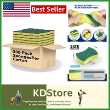 High-Quality 300-Piece Yellow Cleaning Sponges for Gentle & Effective Scrubbing