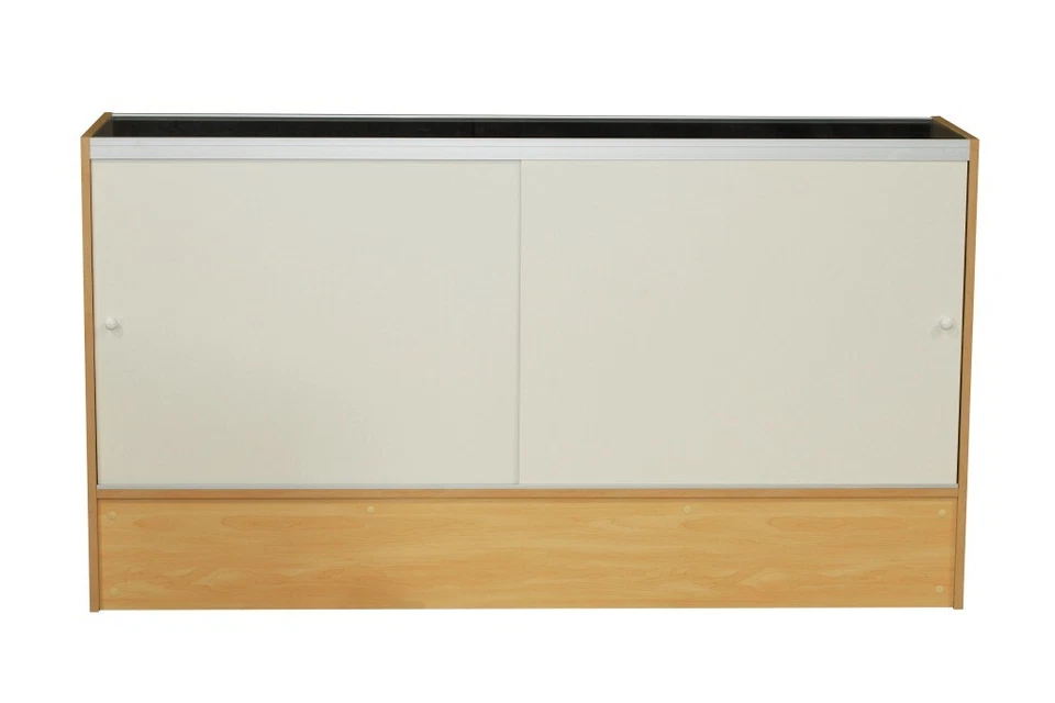 Vitrina de madera de arce visión completa de 70 pulgadas con estantería y puertas Foto 2 de 2