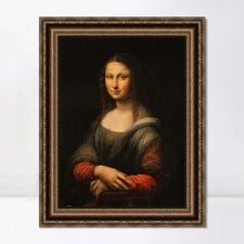 Framed Canvas Art Giclee Print Mona Lisa#2 by Leonardo da Vinci Wall Art Decor