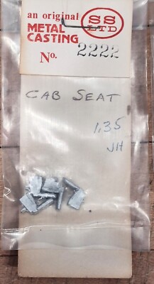 Scale Structures LTD, SS Limited HO scale Locomotive Cab Seats, 4 Castings