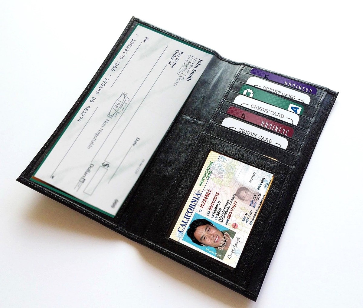 Dupont Porta Foglio E Porta Libretti Assegni In Pelle Nera Nuovo - Foto 5