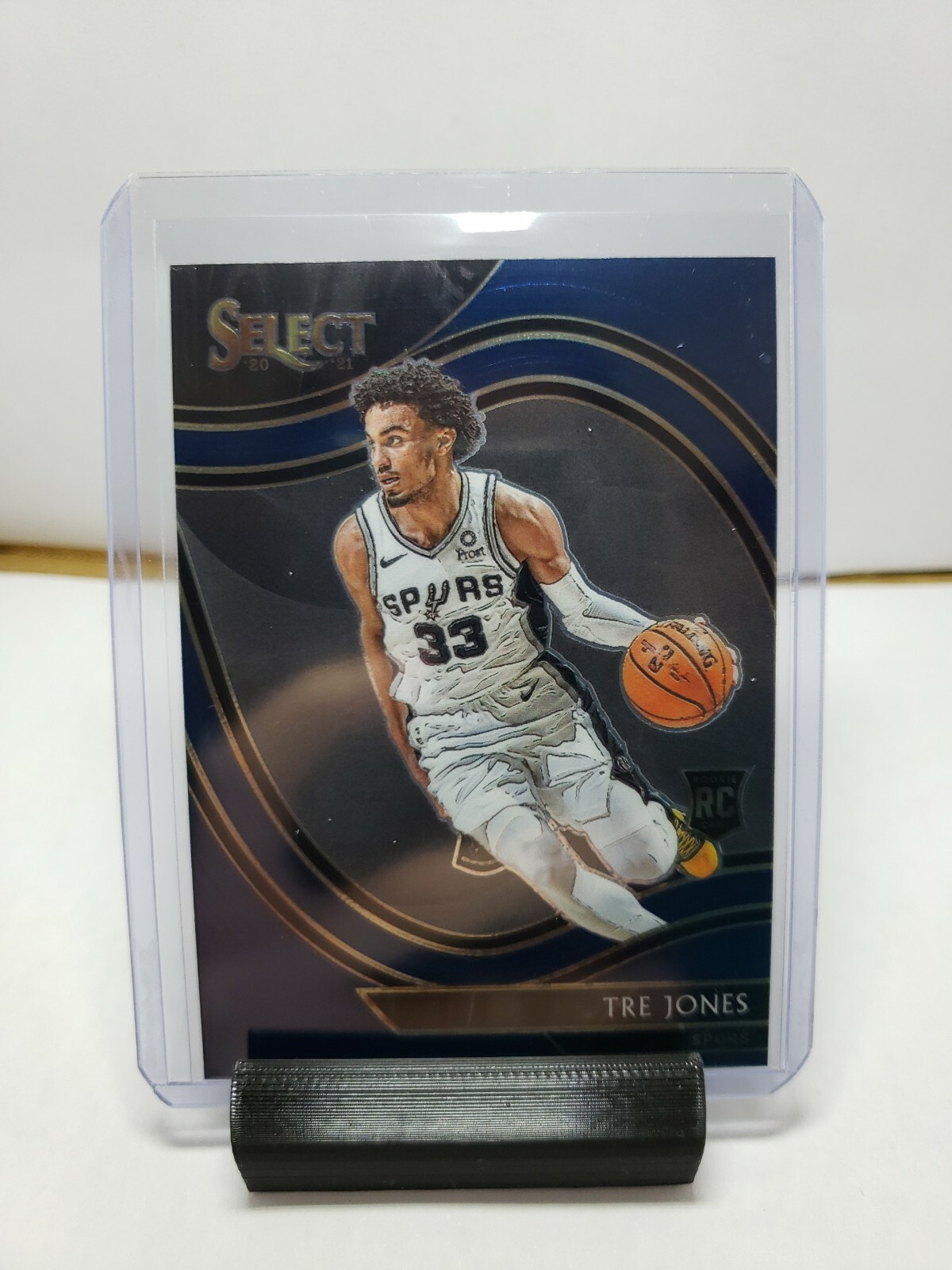 Tre Jones 2020-21 Select ROOKIE Retail BLUE COURTSIDE LEVEL #263! SPURS