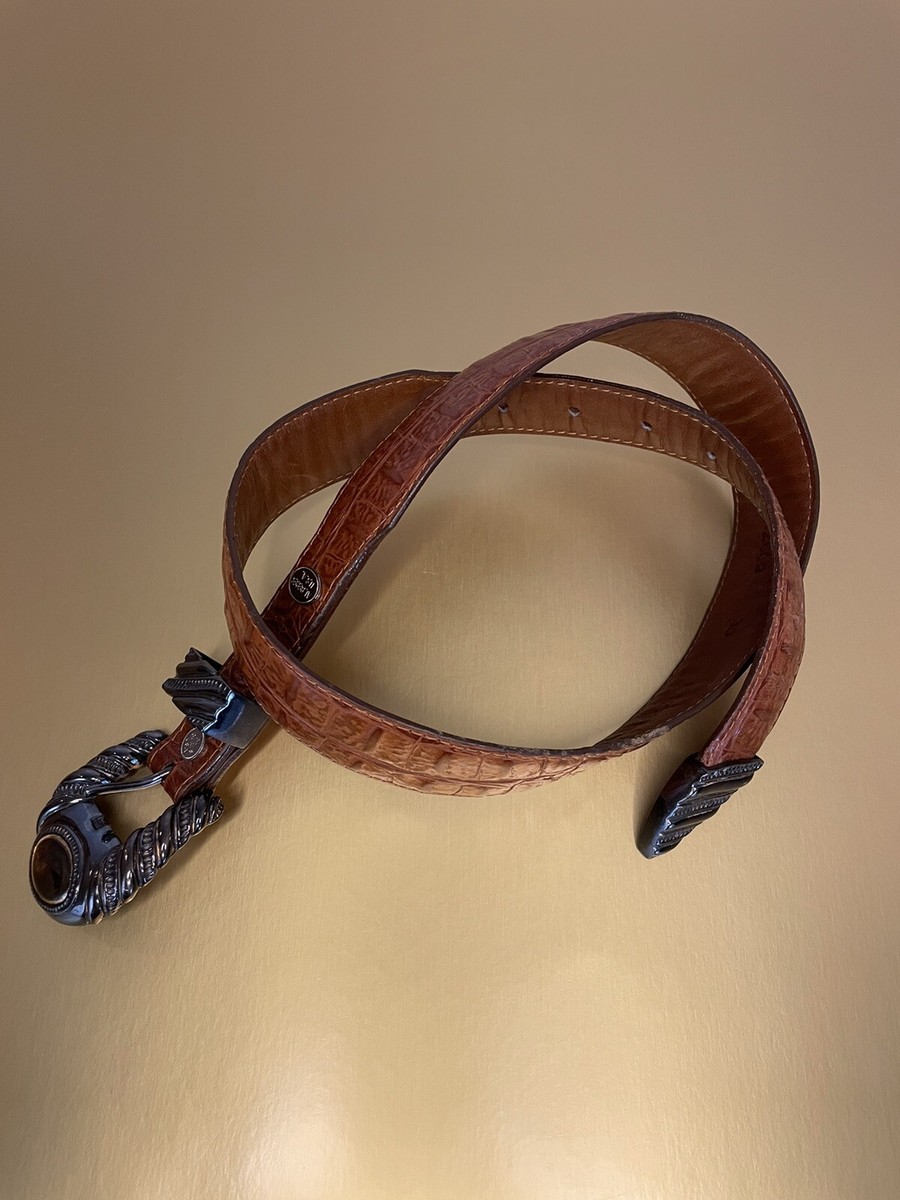 Al Beres Brown Leather Belt. Genuine Leather. Vintage. Vintage Al Beres USA Western Belt Genuine Leather Sterling  main image 3