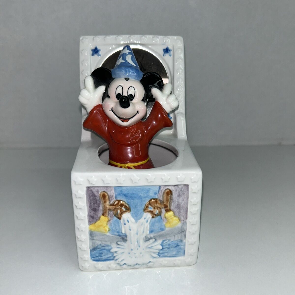 Schmid Disney Mickey Mouse Music Box Fantasia SORCERER Animated