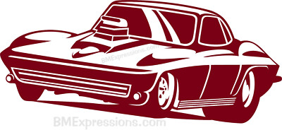 1967 Pro Street Corvette 67 Vinyl Decal Your Color Choice Sticker