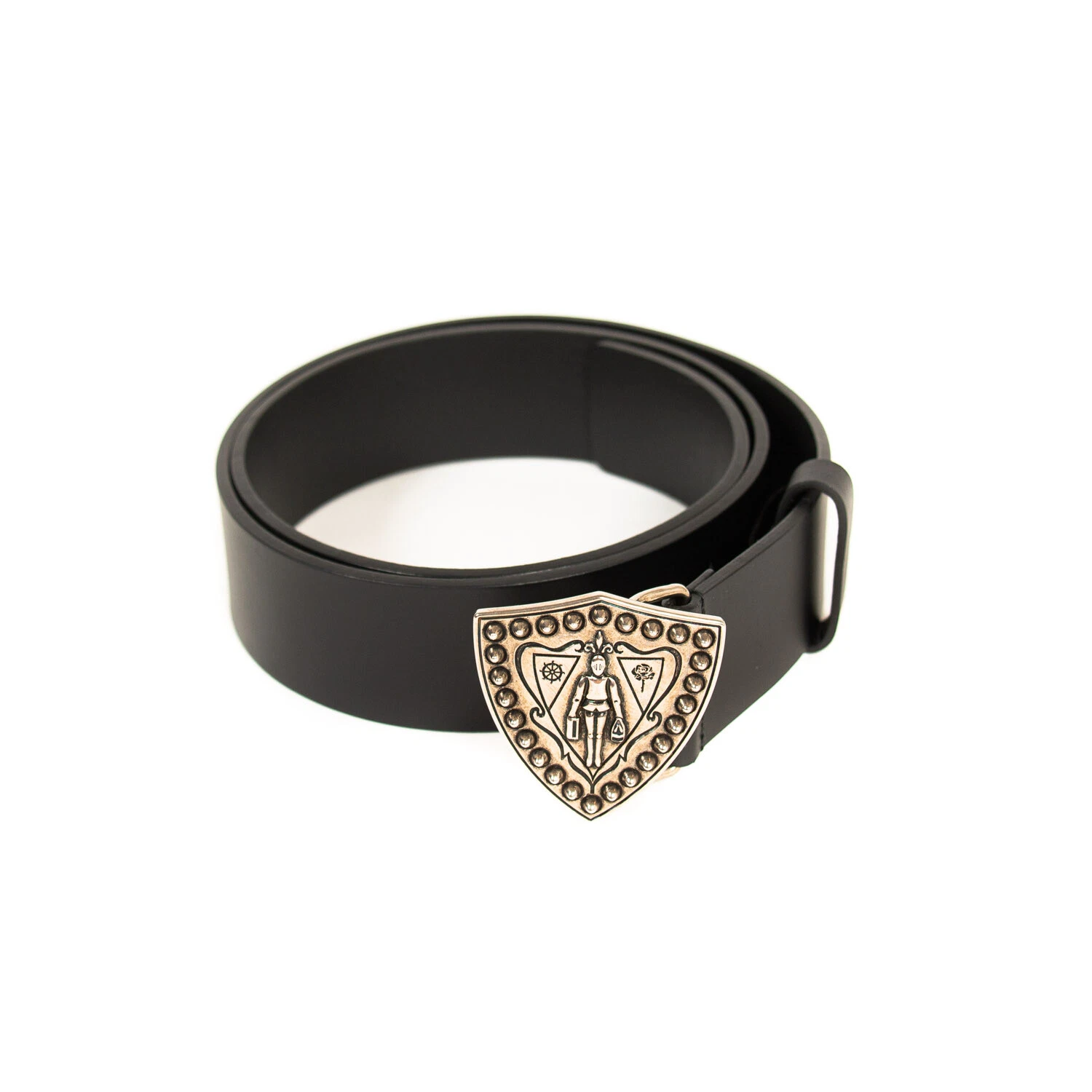 Ceinture Gucci Bouclier Métal Cuir