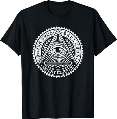 NEW LIMITED Illuminati Secret Novus Ordo Seclorum New Order Of The Ages T-Shirt