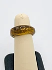 Amber Colored Glass Ring