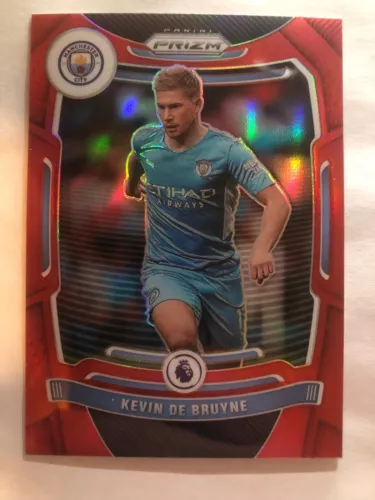 2021-22 Panini Prizm Premier League Red Prizm /199 Kevin de Bruyne #12 NM