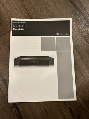 Motorola DCH3416 Users Guide Operation Manual Cable Manual