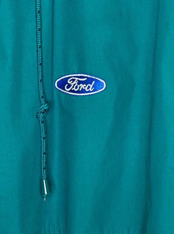 Chaqueta cortavientos vintage Ford verde con cremallera abrigo pequeño Gorp Core ropa de calle Foto 2 de 4