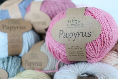 50g Garne Fibra Natura PAPYRUS, Baumwolle und Seide,Garn zum häkeln und stricken