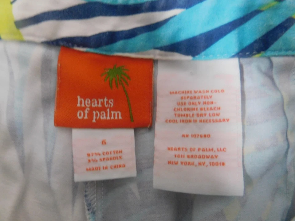 Pantalón Mujer Hearts of Palm 6 Azul Floral Recto Foto 3 de 4