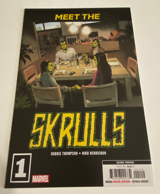 Marvel Comics Meet The Skrulls #1 2nd Print 1st App of G'iah NM Emilia Clarke