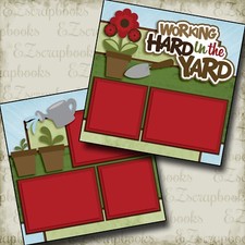 Working Hard in the Yard - 2 Premade Scrapbook Pages - EZ Layout 2979