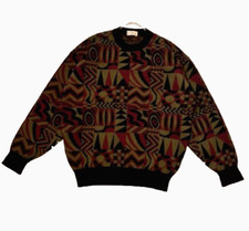 BALENCIAGA 90s Vintage Knit Sweater Brown Size M Rare Used GC
