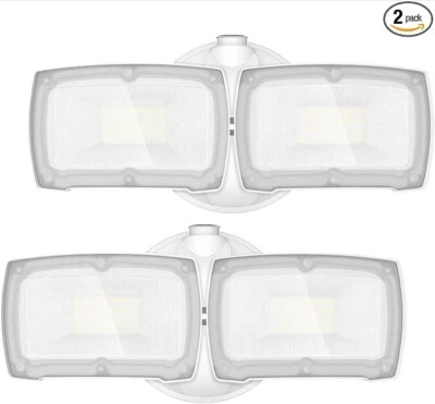 LEPOWER 2 Pack LED Security Light Dusk to Dawn Outdoor Flood Light Fixture with 2 Adjust